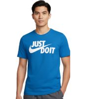 Classic NIKE Sportswear JDI Men's T-Shirt Fitness Shirt "Just Do It" Slogan Cotton Short-Sleeve Shirt AR5006-437 Blue