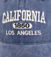 Cappellino da baseball classico ZWILLINGSHERZ California con logo Los Angeles, in cotone, con visiera regolabile, 4306M K25382-2, blu scuro