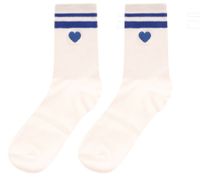 Lot de 10 paires de chaussettes de tennis confortables ZWILLINGSHERZ pour femme, avec broderie cœur, chaussettes de tous les jours, en coton 4603S K248141 Blanc/Bleu