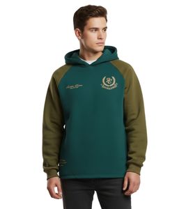 Another Cotton Lab Sunday Running Raglan Men's Hoodie, Cotton Pullover PD03390 Green