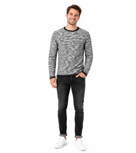 klassisches SOLID SDFlocks Herren Sweatshirt mit Rundhals Pullover 21102722ME-9000 Schwarz