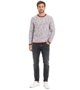 klassisches SOLID SDFlocks Herren Sweatshirt mit Rundhals Pullover 21102722ME-985 Rot