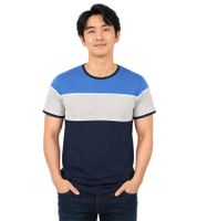 classique SOLID SDCody homme T-shirt avec col rond T-shirt homme 21300032ME-1991 Bleu