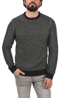 classico BLEND BHCalisto uomo maglione in maglia grossa con girocollo maglione in maglia 20711925ME-194007 Nero