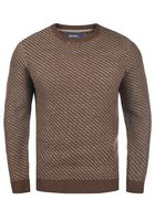 classic BLEND BHCalisto men's chunky knit sweater with crew neck knit sweater 20711925ME-191116 Brown