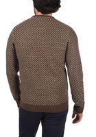 classic BLEND BHCalisto men's chunky knit sweater with crew neck knit sweater 20711925ME-191116 Brown