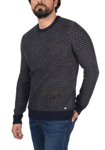 klassischer BLEND BHCalisto Herren Grobstrickpullover mit Rundhals Strickpullover 20711925ME-193923 Blau