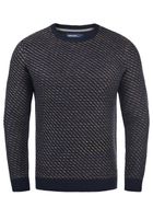 klassischer BLEND BHCalisto Herren Grobstrickpullover mit Rundhals Strickpullover 20711925ME-193923 Blau