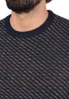 klassischer BLEND BHCalisto Herren Grobstrickpullover mit Rundhals Strickpullover 20711925ME-193923 Blau