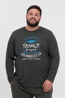 clásica BLEND BHDopper BT hombre camiseta de manga larga con cuello redondo camiseta de manga larga hombre 20713446ME-200278 Gris