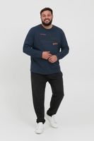 classic BLEND BHDopper BT men's longsleeve with crew neck long-sleeve shirt 20713446ME-194025 Blue