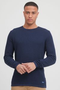 classic BLEND BHPullover men's chunky knit sweater with crew neck knit sweater 20712645-194024 Blue