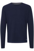 classic BLEND BHPullover men's chunky knit sweater with crew neck knit sweater 20712645-194024 Blue