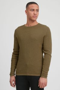 klassischer BLEND BHPullover Herren Grobstrickpullover mit Rundhals Strickpullover 20712645-171118 Grau