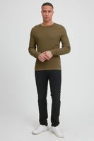 klassischer BLEND BHPullover Herren Grobstrickpullover mit Rundhals Strickpullover 20712645-171118 Grau