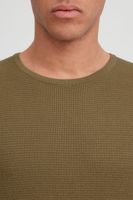 klassischer BLEND BHPullover Herren Grobstrickpullover mit Rundhals Strickpullover 20712645-171118 Grau