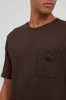 classic SOLID SDVicente men's T-shirt with crew neck shirt 21106125-190814 Brown