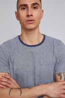 classic SOLID SDAnton men's T-shirt with crew neck shirt 21106482-193937 Blue