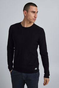 klassischer 11 PROJECT PRFriko Herren Feinstrickpullover mit Rundhals Strickpullover 20714436ME-194007 Schwarz