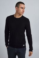 klassischer 11 PROJECT PRFriko Herren Feinstrickpullover mit Rundhals Strickpullover 20714436ME-194007 Schwarz