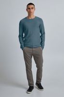 klassischer 11 PROJECT PRFriko Herren Feinstrickpullover mit Rundhals Strickpullover 20714436ME-184217 Blau