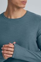 klassischer 11 PROJECT PRFriko Herren Feinstrickpullover mit Rundhals Strickpullover 20714436ME-184217 Blau