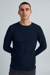 klassischer 11 PROJECT PRFriko Herren Feinstrickpullover mit Rundhals Strickpullover 20714436ME-194024 Blau