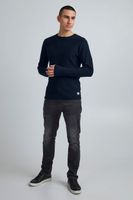 klassischer 11 PROJECT PRFriko Herren Feinstrickpullover mit Rundhals Strickpullover 20714436ME-194024 Blau