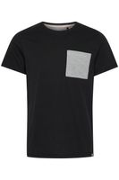 classic BLEND BHBenedikt men's T-shirt with crew neck shirt 20714408ME-194007 Black