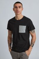 classic BLEND BHBenedikt men's T-shirt with crew neck shirt 20714408ME-194007 Black