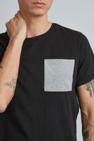 classic BLEND BHBenedikt men's T-shirt with crew neck shirt 20714408ME-194007 Black