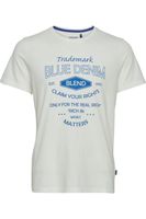 classic BLEND BHAdam men's T-shirt with crew neck shirt 20714404ME-110602 White