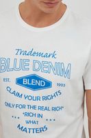 classic BLEND BHAdam men's T-shirt with crew neck shirt 20714404ME-110602 White