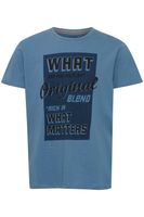 classic BLEND men's T-shirt with crew neck shirt 20714250-184025 Blue