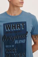 classic BLEND men's T-shirt with crew neck shirt 20714250-184025 Blue