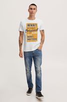 klassisches BLEND Herren T-Shirt mit Rundhals Shirt 20714250-110602 Weiß