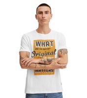 classique BLEND homme T-shirt avec col rond T-shirt homme 20714250-110602 Blanc