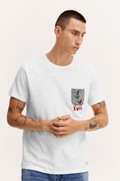 classic BLEND men's T-shirt with crew neck shirt 20714914-110602 White