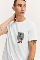classic BLEND men's T-shirt with crew neck shirt 20714914-110602 White