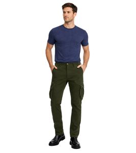 clásico FQ1924 FQHarris hombre pantalón cargo con botón y cremallera pantalón casual 21900476-ME-190413 Verde