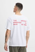 classique SOLID SDElam homme T-shirt avec col rond T-shirt homme 21107521-110601 Blanc