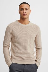 klassischer 11 PROJECT PRTill Fine Herren Feinstrickpullover mit Rundhals Strickpullover 21301004-ME-1513041 Beige