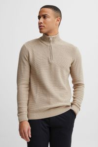 klassischer 11 PROJECT PRTillmann Fine Herren Troyer mit Stehkragen Pullover 21301005-ME-1513041 Beige