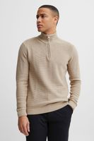 klassischer 11 PROJECT PRTillmann Fine Herren Troyer mit Stehkragen Pullover 21301005-ME-1513041 Beige