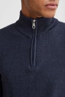 klassischer 11 PROJECT PRTillmann Fine Herren Troyer mit Stehkragen Pullover 21301005-ME-1940101 Blau