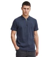 classique SOLID SDZakir homme polo avec fermeture zippée polo homme 21301022-ME-194010 Bleu