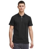 classic SOLID SDZakir men's polo shirt with zipper shirt 21301022-ME-194008 Black