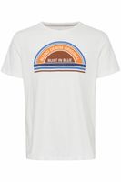klassisches BLEND Herren T-Shirt mit Rundhals Shirt 20715022-110602 Weiß