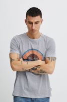 klassisches BLEND Herren T-Shirt mit Rundhals Shirt 20715022-200274 Grau