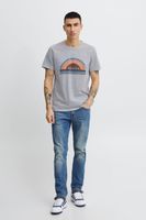 klassisches BLEND Herren T-Shirt mit Rundhals Shirt 20715022-200274 Grau